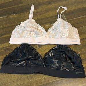 Calvin Klein Bralette Bundle Pink Black Lace XS Sexy